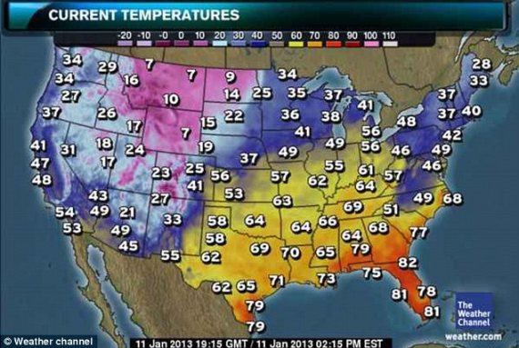 Oooh...those frigid fahrenheit temperatures. Poor Californians....