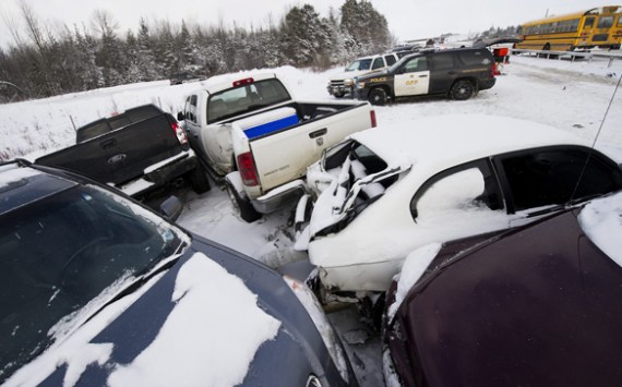 Multi-car accident north of Toronto.